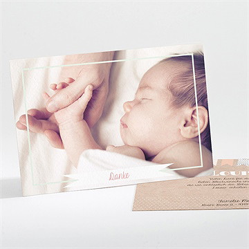 Dankeskarte Geburt Girlande Auf Kraftpapier