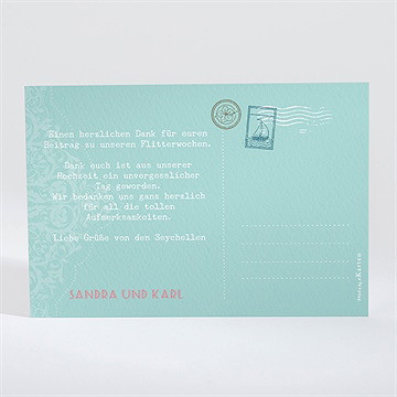 Dankeskarte Hochzeit reisepass - Vue 2
