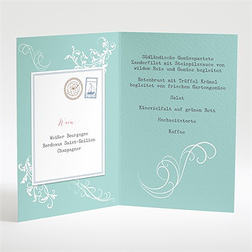 Menükarte Hochzeit reisepass - Vue 2