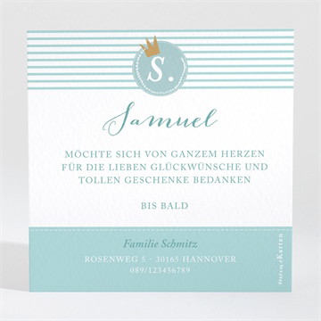 Dankeskarte Geburt Der kleine prinz