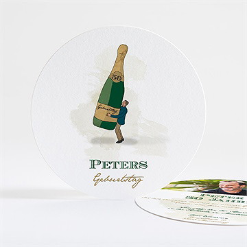 Geburtstagseinladung Champagner