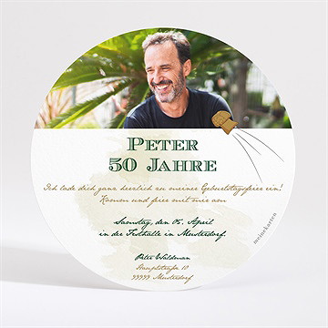 Geburtstagseinladung Champagner - vue 2