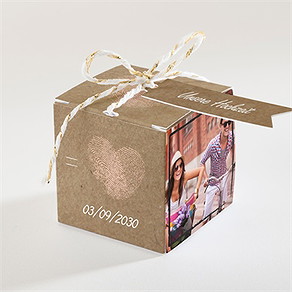 Geschenkbox Hochzeit herzabdruck
