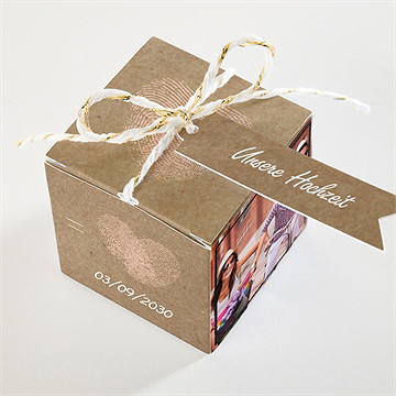 Geschenkbox Hochzeit herzabdruck - vue 3