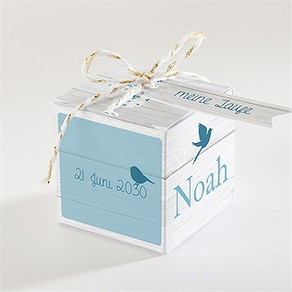 Geschenkbox Taufe blaue schleife