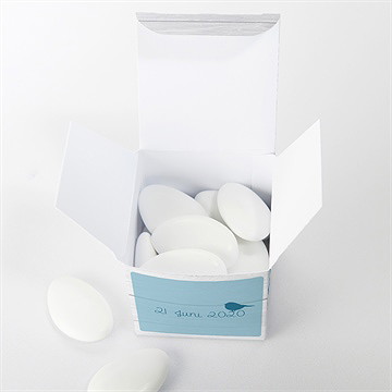 Geschenkbox Taufe blaue schleife - Sicht 4