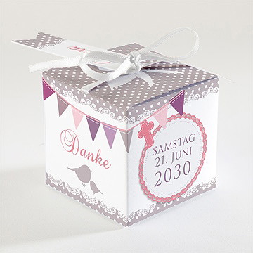 Geschenkbox Taufe vogelgesang mädchen - Sicht 2