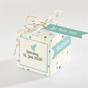 Geschenkbox Taufe taufkonfetti junge