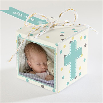 Geschenkbox Taufe taufkonfetti junge - Vue 2