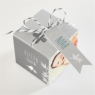 Geschenkbox Taufe vogelgezwitscher - Sicht 3