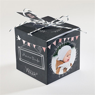 Geschenkbox Taufe kreidetafel girly - Vue 2