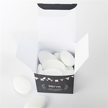 Geschenkbox Taufe kreidetafel girly - vue 4