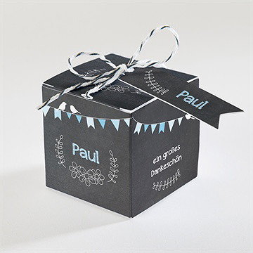 Geschenkbox Taufe kreidetafel boy