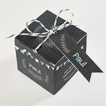 Geschenkbox Taufe kreidetafel boy - vue 3