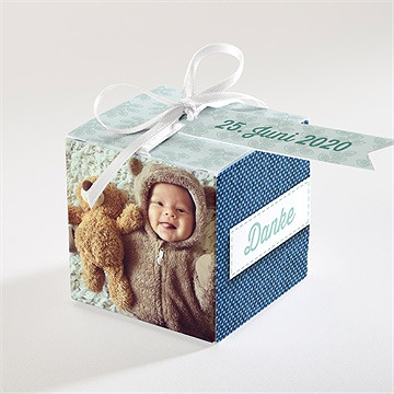 Geschenkbox Taufe Blumendruck