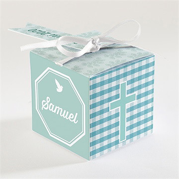 Geschenkbox Taufe Blumendruck - Vue 2