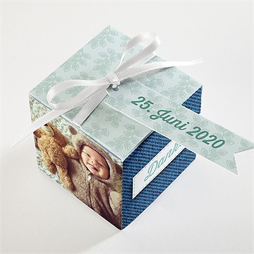 Geschenkbox Taufe Blumendruck - Vue 3