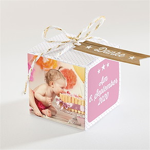 Geschenkbox Taufe pünktchen all überall
