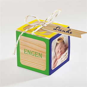 Geschenkbox Taufe kunterbunt
