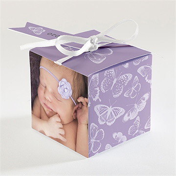 Geschenkbox Taufe lila und schwarz - Vue 2