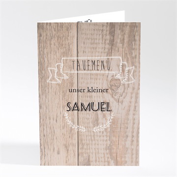Menükarte Taufe Wachsender baum