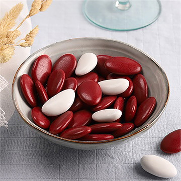 Zuckermandeln taufdragees dunkelrot - Vue 2