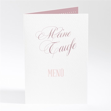 Menükarte Taufe Klassik rosa