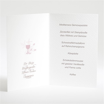 Menükarte Taufe Blumenhaus Rosa - Vue 2