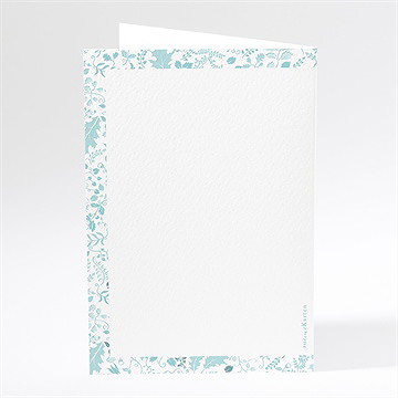 Menükarte Taufe Blumenhaus Blau - Vue 3