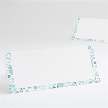 Tischkarte Taufe blumenhaus blau