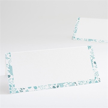 Tischkarte Taufe blumenhaus blau