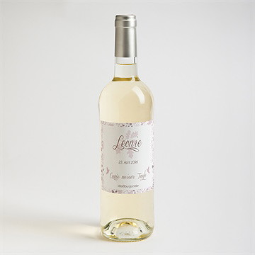 Flaschenetikett Taufe Blumenhaus Rosa - Vue 2