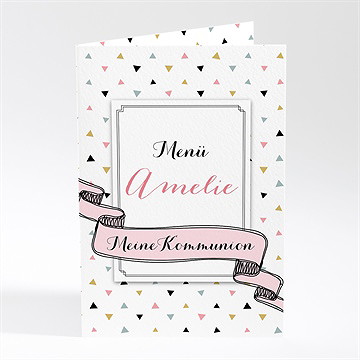 Menükarte Kommunion Festlich Modern