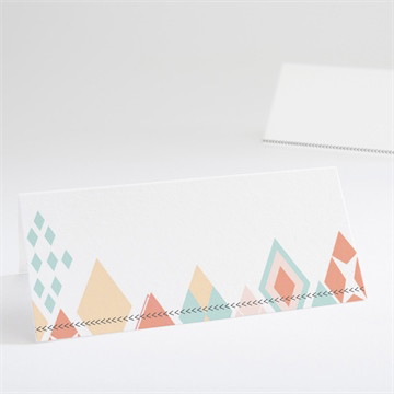 Tischkarte Kommunion Geometriekarte