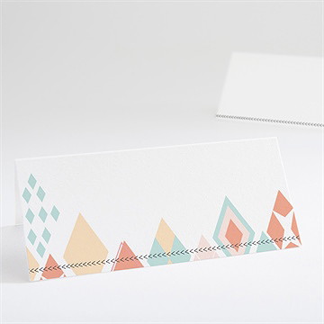 Tischkarte Kommunion geometriekarte