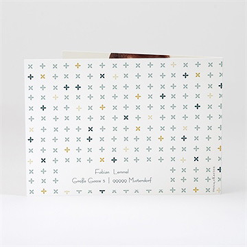 Einladung Kommunion geometrische blumenmotive - vue 3