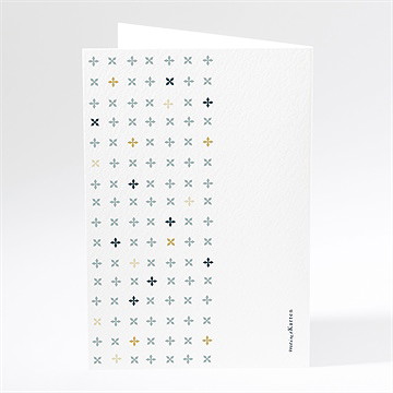 Menükarte Kommunion geometrische blumenmotive - Vue 3