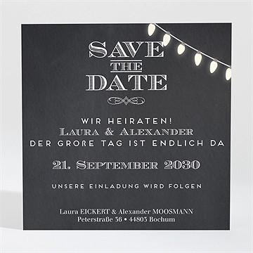 Save the Date Karte la­ter­nen­licht