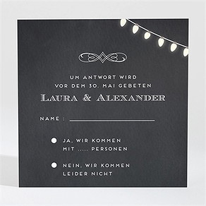 Antwortkarte Hochzeit la­ter­nen­licht