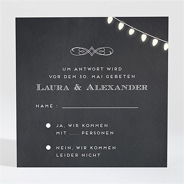 Antwortkarte Hochzeit la­ter­nen­licht
