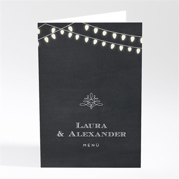 Menükarte Hochzeit La­ter­nen­licht