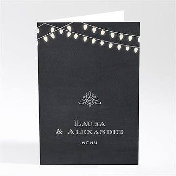 Menükarte Hochzeit La­Ter­Nen­Licht