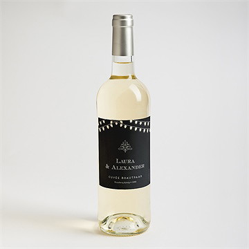 Flaschenetikett Hochzeit La­Ter­Nen­Licht - vue 2