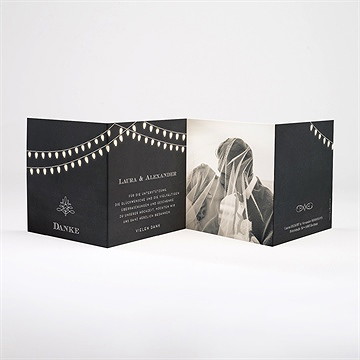 Dankeskarte Hochzeit La­Ter­Nen­Licht - Vue 2