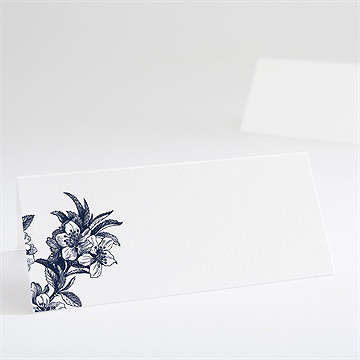 Tischkarte Hochzeit Gravur Marineblau