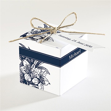 Geschenkbox Hochzeit Gravur Marineblau