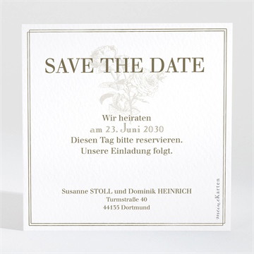 Save the Date Karte traditionell