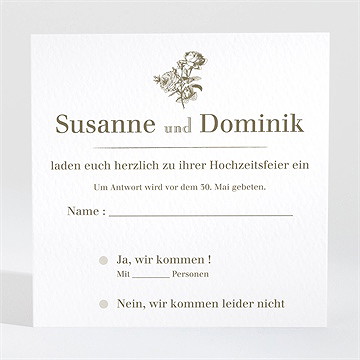 Antwortkarte Hochzeit Traditionell