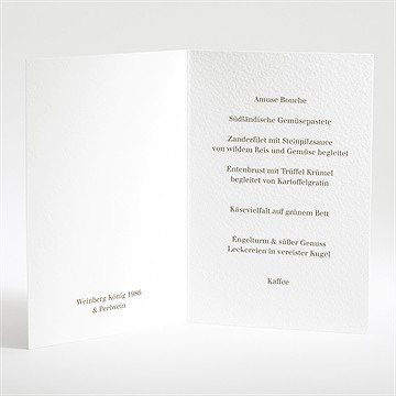 Menükarte Hochzeit Traditionell - Vue 2