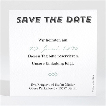 Save The Date Karte Zickzack